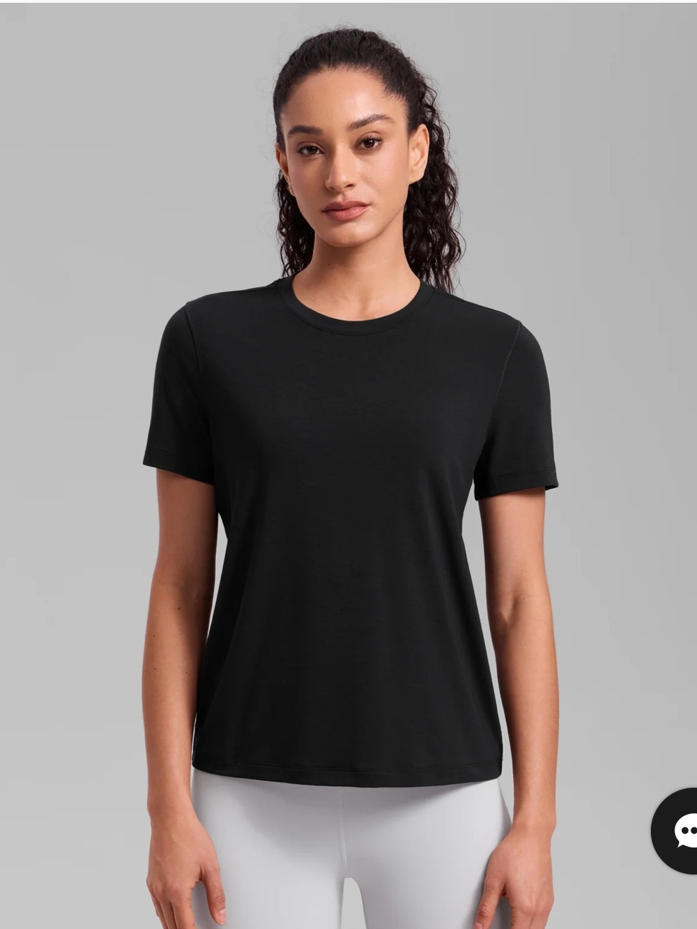 CRZ Yoga Quick Dry Crewneck in Black